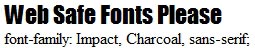 Web safe fonts Web-Safe Font