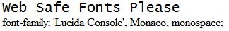 Web safe fonts Web-Safe Font