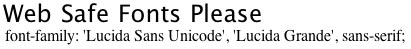 Web safe fonts Web-Safe Font