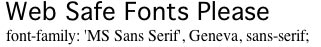 Web safe fonts Web-Safe Font