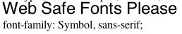 Web safe fonts Web-Safe Font