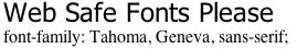 Web safe fonts Web-Safe Font