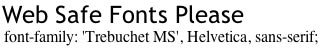 Web safe fonts Web-Safe Font