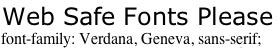 Web safe fonts Web-Safe Font