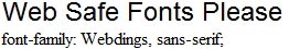 Web safe fonts Web-Safe Font