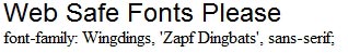 Web safe fonts Web-Safe Font