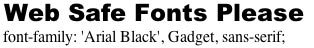 Web safe fonts Web-Safe Font