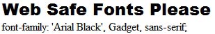Web safe fonts Web-Safe Font