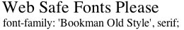Web safe fonts Web-Safe Font