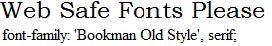 Web safe fonts Web-Safe Font