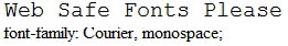 Web safe fonts Web-Safe Font