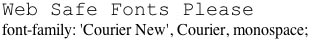 Web safe fonts Web-Safe Font