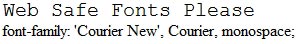 Web safe fonts Web-Safe Font