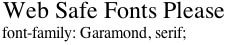 Web safe fonts Web-Safe Font