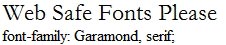 Web safe fonts Web-Safe Font