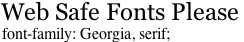 Web safe fonts Web-Safe Font