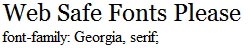 Web safe fonts Web-Safe Font