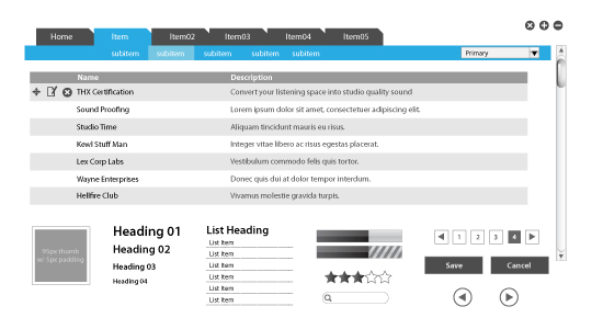 Wireframe Symbols