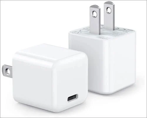 WEMISS 2-Pack Mini USB-C Power Adaptor for iPhone 12 Pro and 12 Pro Max