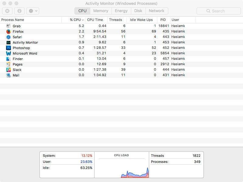 Use Activity Monitor to identify memory hogs